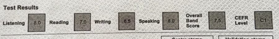 Fragmento anónimo de IELTS Academic con resultado Band 7.5