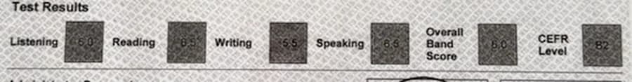 Fragmento anónimo de IELTS Academic con resultado Band 6.0