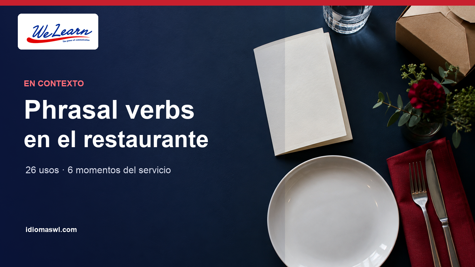 Phrasal verbs en el restaurante