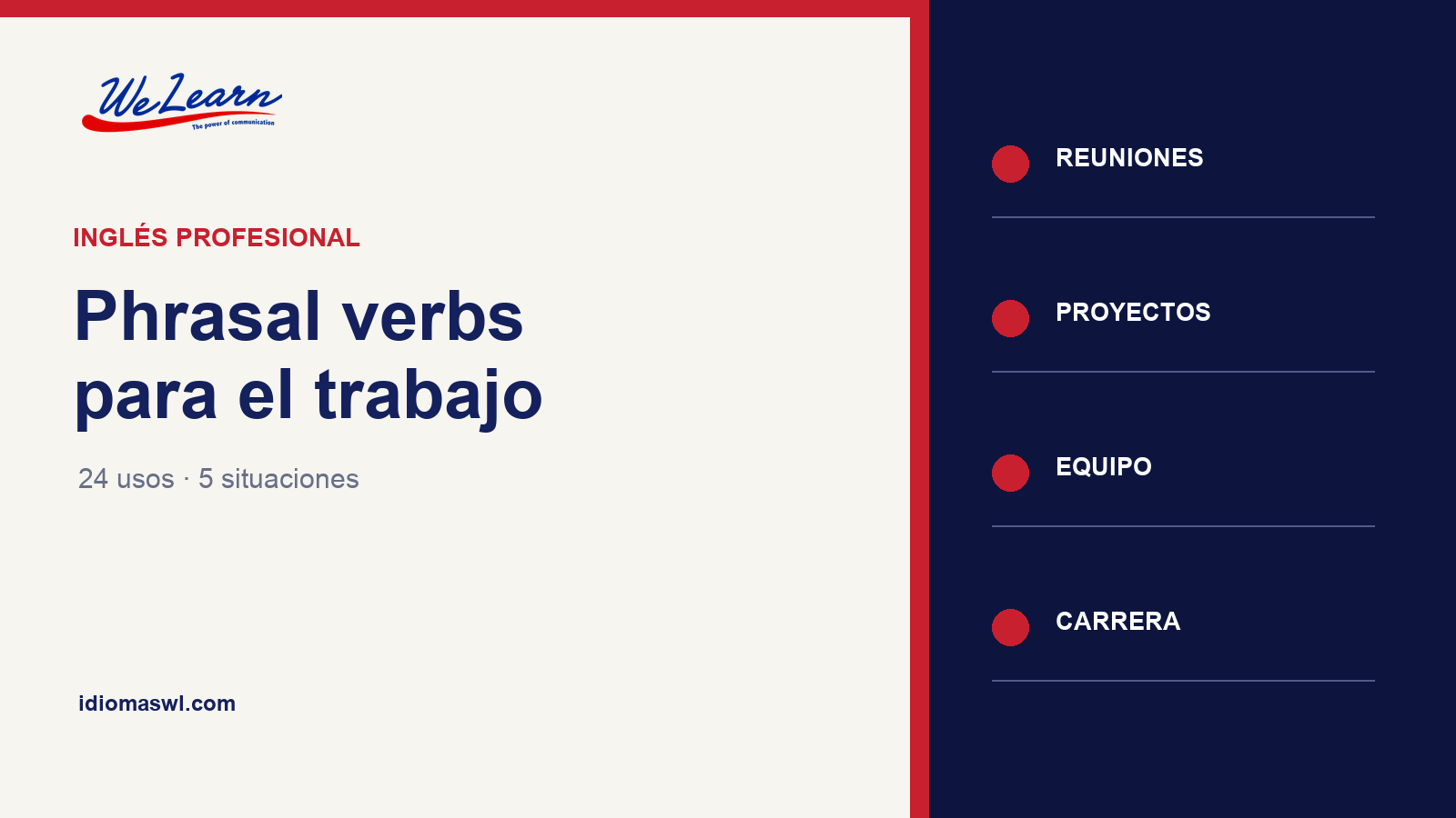 Phrasal verbs para el trabajo